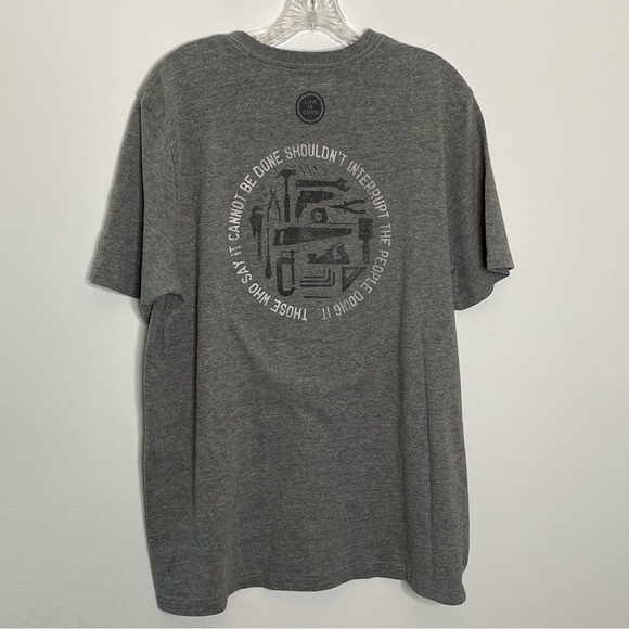 Life Is Good Grey Tape Measure Crusher Tee - Picture 2 of 7